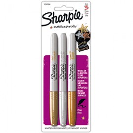 SHARPIE METALICO ORO BRONCE Y PLATA - Envío Gratuito