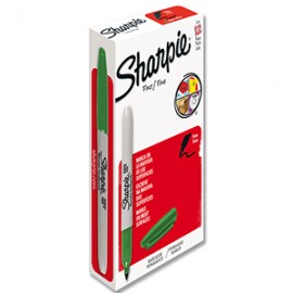 SHARPIE FINO VERDE C12 - Envío Gratuito