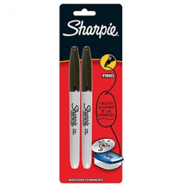 MARCADOR SHARPIE PUNTO FINO NEGRO 2 PIEZAS - Envío Gratuito