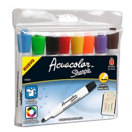 MARCADOR ACUACOLOR COLORES SURTIDOS 8 PIEZAS - Envío Gratuito