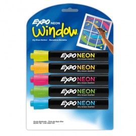 MARCADORES EXPO NEON 5 PIEZAS - Envío Gratuito