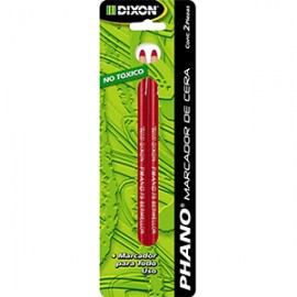 MARCADOR PHANO DE CERA DIXON COLOR ROJO CON 2 PIEZ - Envío Gratuito