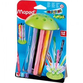 MARCADORES MAPED PEPS JUNGLE 12 PIEZAS - Envío Gratuito