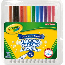 MARCADORES LAVABLES CRAYOLA CON 12 PIEZAS - Envío Gratuito