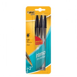 BOLIGRAFO BIC CRISTAL BOLD 1.6 NEGRO PAQ/3 - Envío Gratuito