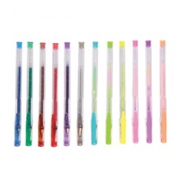 PLUMA GEL COLORES PASTEL BRILLANTES 12 PIEZAS - Envío Gratuito