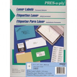 ETIQUETAS LASER PRESS PLY AVERY 1/3X4 14 CON 1400 - Envío Gratuito