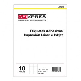 ETIQUETAS BLANCAS 10.2X5.1CM LASER/IKNJET - Envío Gratuito