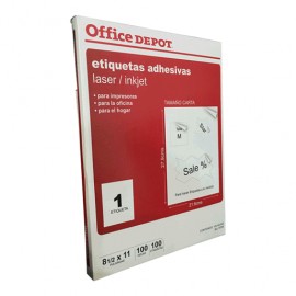 ETIQUETA LASER INKJET CARTA CON 100 PIEZAS - Envío Gratuito