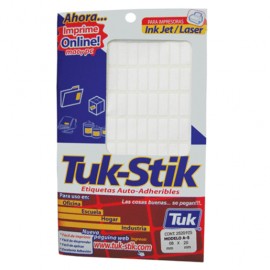 ETIQUETA RECTANGULAR TUK 8X20MM BLANCA CON 2520 PZ - Envío Gratuito
