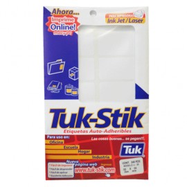 ETIQUETA RECTANGULAR TUK BLANCA 32X64CM CON 240 PZ - Envío Gratuito