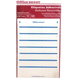 ETIQUETA RECTANGULAR OFFICE D. 17X87MM AZUL C/100 - Envío Gratuito