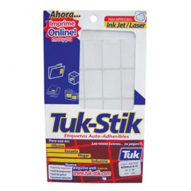 ETIQUETA RECTANGULAR TUK 25X38MM BLANCA CON 500 PZ - Envío Gratuito