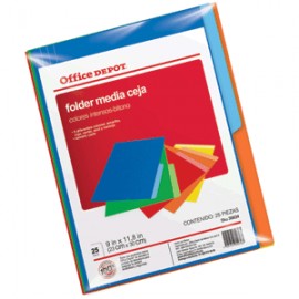 FOLDERS CARTA OFFICE DEPOT VARIOS COLORES CON 25 - Envío Gratuito