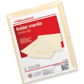 FOLDER CARTA OFFICE DEPOT MANILA CON 5 PIEZAS - Envío Gratuito