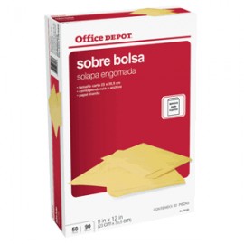 SOBRE DE PAPEL CARTA OFFICE DEPOT MANILA 50 PIEZAS - Envío Gratuito