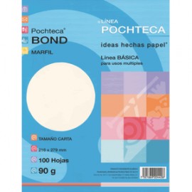 PAPEL BOND MARFIL 90 GR CARTA POCHTECA - Envío Gratuito