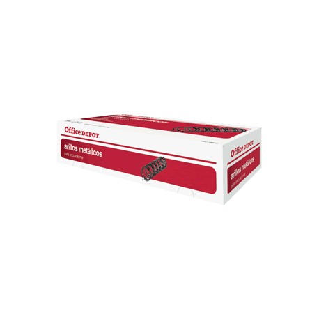 CAJA DE ARILLO METALICO OFFICE DEPOT 1/4 NEGRO - Envío Gratuito