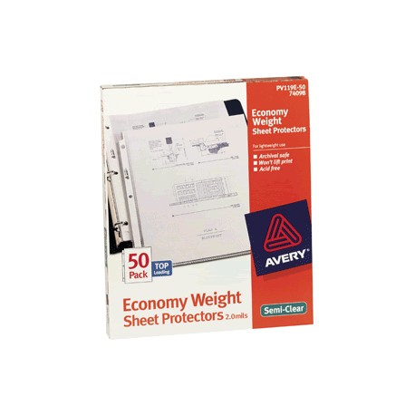 PROTECTOR DE HOJAS AVERY ECONOMICO CARTA CON 50 PZ - Envío Gratuito