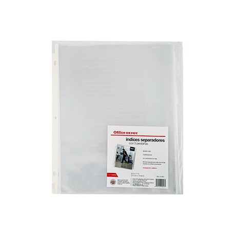 PROTECTORES DE HOJAS OFFICE DEPOT 5 PIEZAS - Envío Gratuito