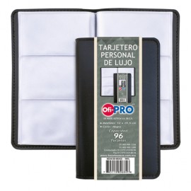 TARJETERO PORTATIL OFI-PRO PARA 96 TARJETAS NEGRO - Envío Gratuito