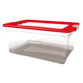 CAJA PLASTICA KENDY BROADWAY 32 LITROSS TAPA ROJA - Envío Gratuito