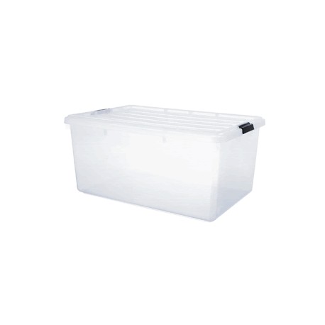 CAJA DE PLASTICO IRIS CLEAR-STACKS 64 LITROS - Envío Gratuito