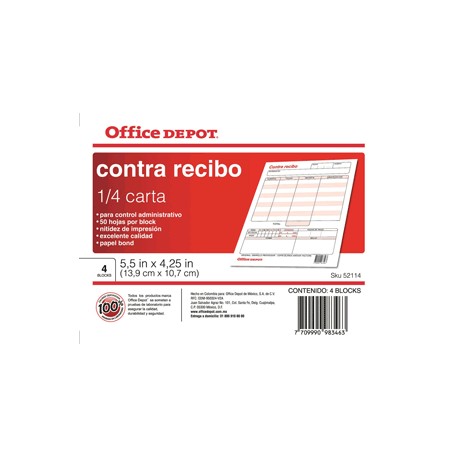 CONTRARECIBO OFFICE DEPOT - Envío Gratuito