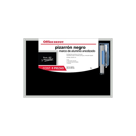 PIZARRON OFFICE DEPOT NEGRO 40X60 - Envío Gratuito