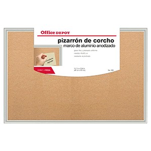 PIZARRON OFFICE DEPOT DE CORCHO 40 X 60 CM