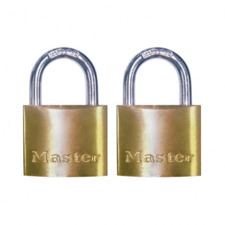 CANDADO MASTER LOCK DE LATON MEDIANO TWIN PACK - Envío Gratuito