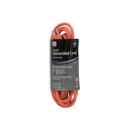 EXTENSION GENERAL ELECTRIC 3 CLAVIJAS 9 NARANJA - Envío Gratuito