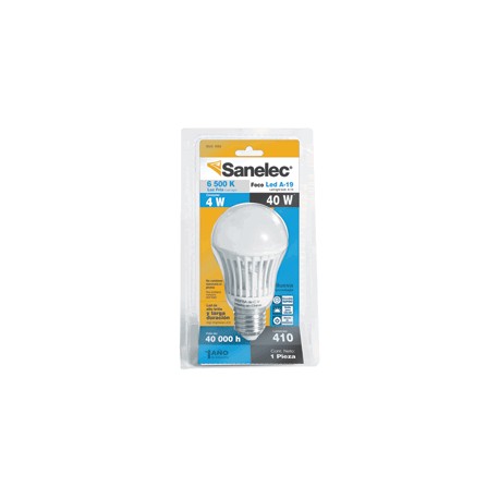 FOCO SANELEC LED CONSUMO 4W LUZ FRIA - Envío Gratuito