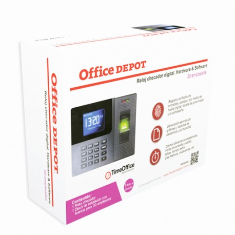 RELOJ CHECADOR OFFICE DEPOT 30 EMPLEADOS - Envío Gratuito