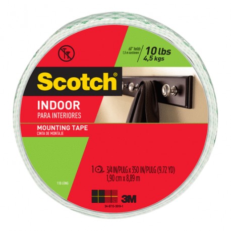 CINTA DE MONTAJE SCOTCH USO PESADO 19 X 8.89 M - Envío Gratuito