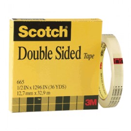 CINTA ADHESIVA SCOTCH 665 DOBLE CARA 12MM X 33M - Envío Gratuito