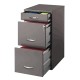 ARCHIVERO OFFICE DESIGNS 3 GAVETAS CHARCOAL - Envío Gratuito