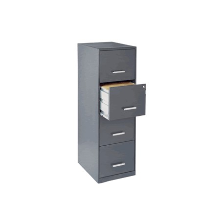 ARCHIVERO OFFICE DESIGNS DE 4 GAVETAS CHARCOAL - Envío Gratuito