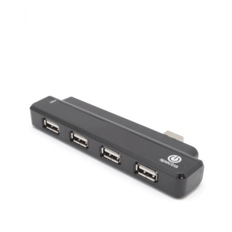 HUB USB 2.0 SPECTRA 4 PUERTOS CONECTOR MOVIBLE - Envío Gratuito