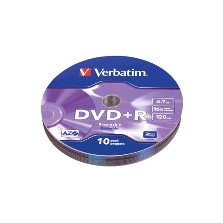 DVD- R VERBATIM BULK WRAP 4.7GB 10 PIEZAS - Envío Gratuito