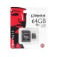 MICRO SD KINGSTON 64GB CLASE10 - Envío Gratuito