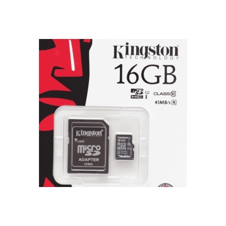 TARJETA MICRO SD KINGSTON 16GB CLASE 10 - Envío Gratuito