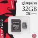 MICRO SD KINGSTON 32GB CLASS 4 - Envío Gratuito