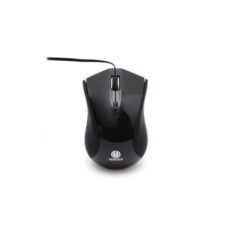 MOUSE ALAMBRICO SPECTRA MINI RETRACTIL NEGRO - Envío Gratuito