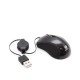 MOUSE ALAMBRICO SPECTRA MINI RETRACTIL NEGRO - Envío Gratuito