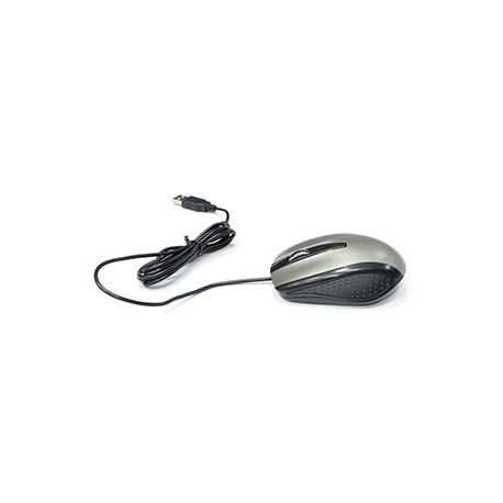 MOUSE ALAMBRICO SPECTRA OPTICO 800DPI NEGRO/PLATA - Envío Gratuito