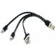 HUB USB A 30 PIN/8 PIN/MICRO USB SPECTRA (FLAT) - Envío Gratuito