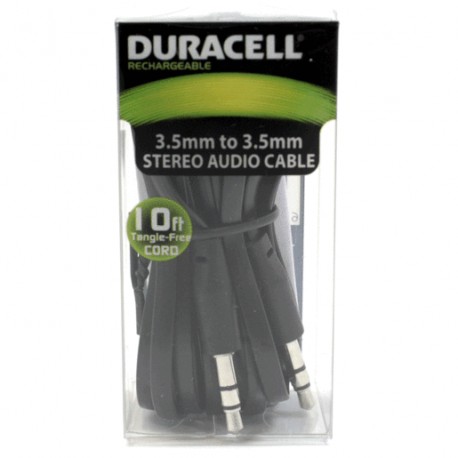 CABLE AUDIO 3.5MM 3M DURACELL - Envío Gratuito