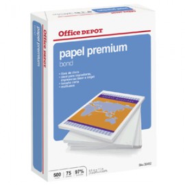 PAPEL PREMIUM CARTA OFFICE DEPOT RESMA CON 500 - Envío Gratuito