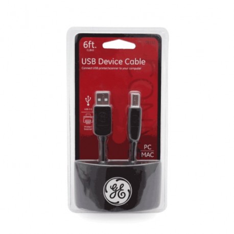 CABLE USB GENERAL ELECTRIC (2MTS, A/B MACHO) - Envío Gratuito